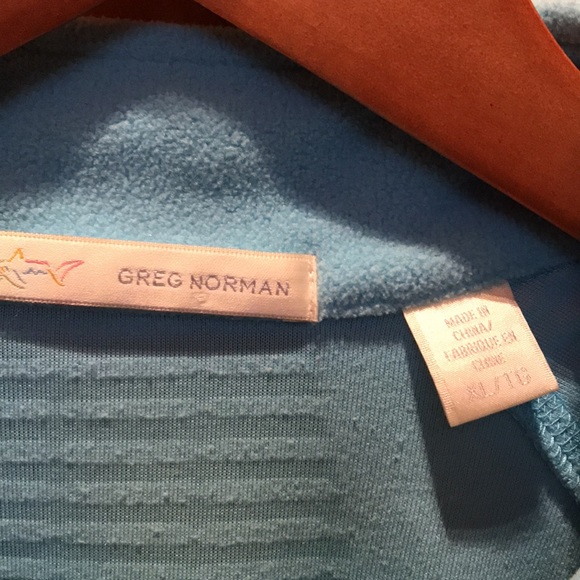 Greg Norman Golf Fleece full zip sz XL  light blue - Picture 3 of 9